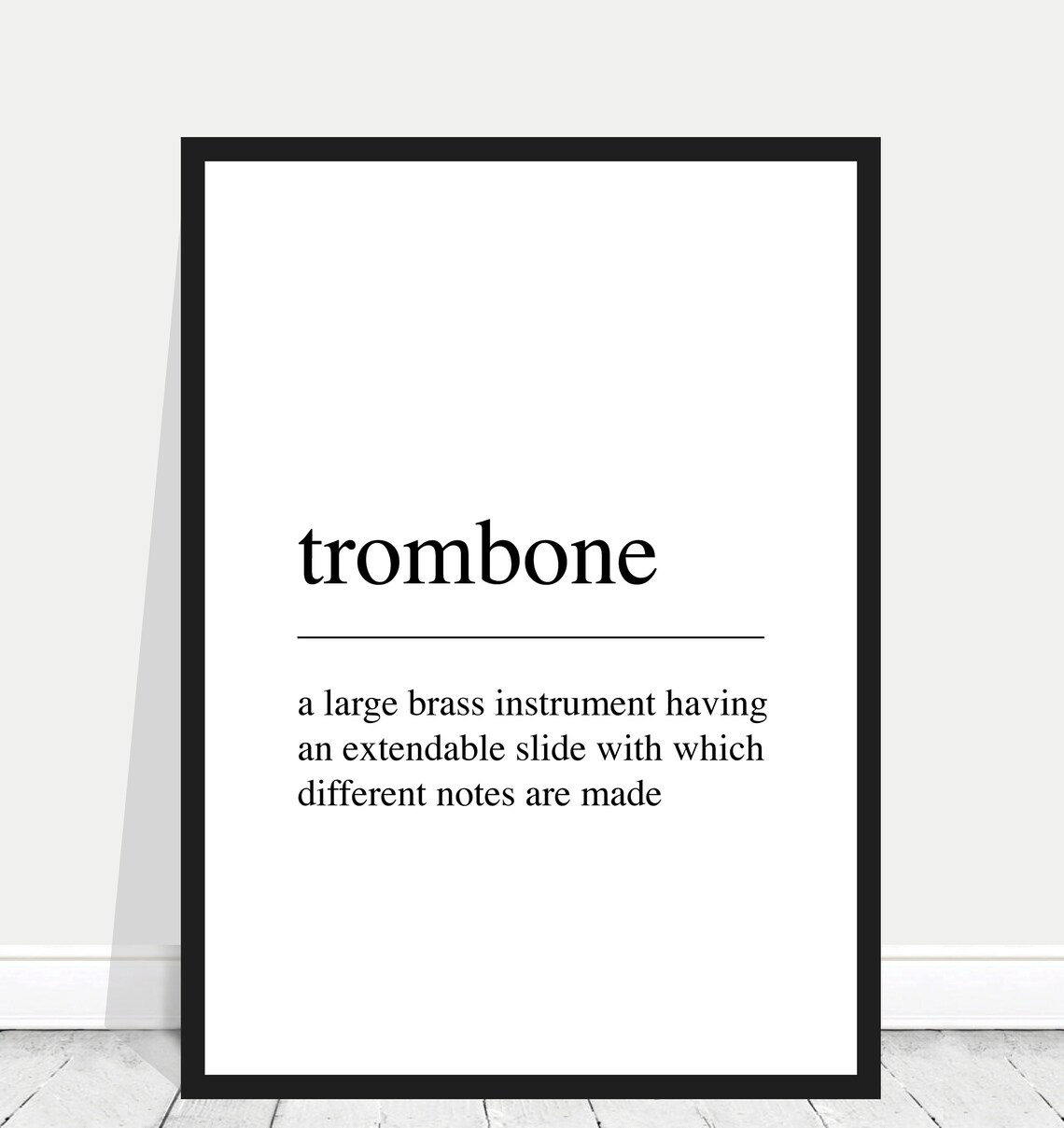 Trombone Definition / Trombone Printable / Trombone Instant Download