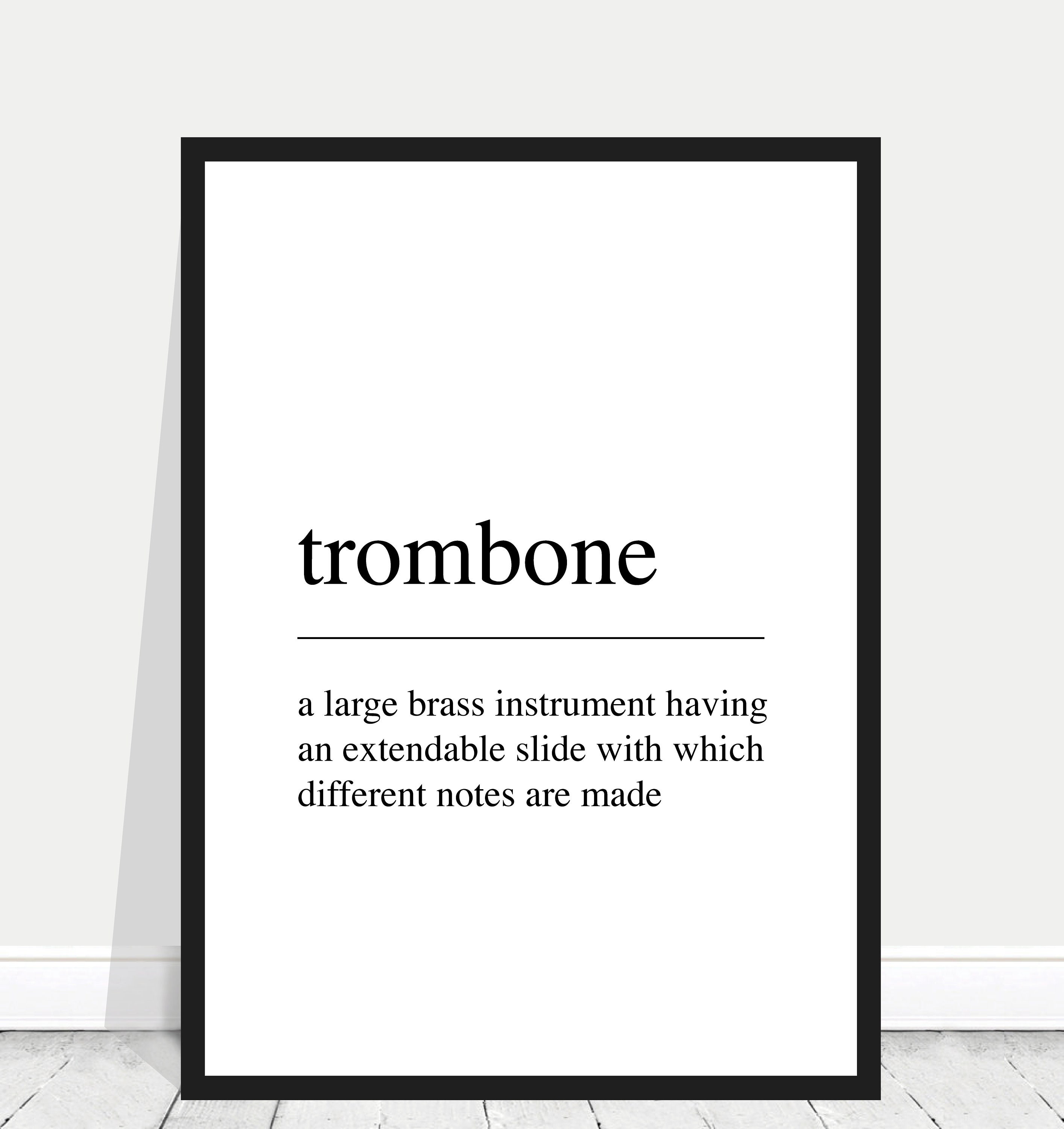 Trombone Definition / Trombone Printable / Trombone Instant Download