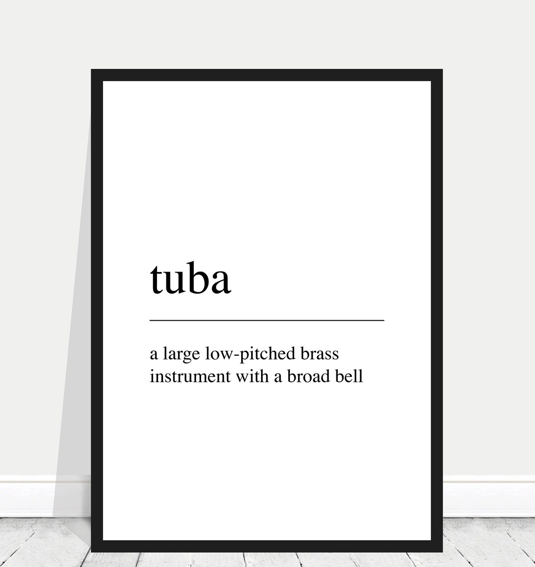 Tuba Definition / Tuba Printable / Tuba Instant Download / Etsy