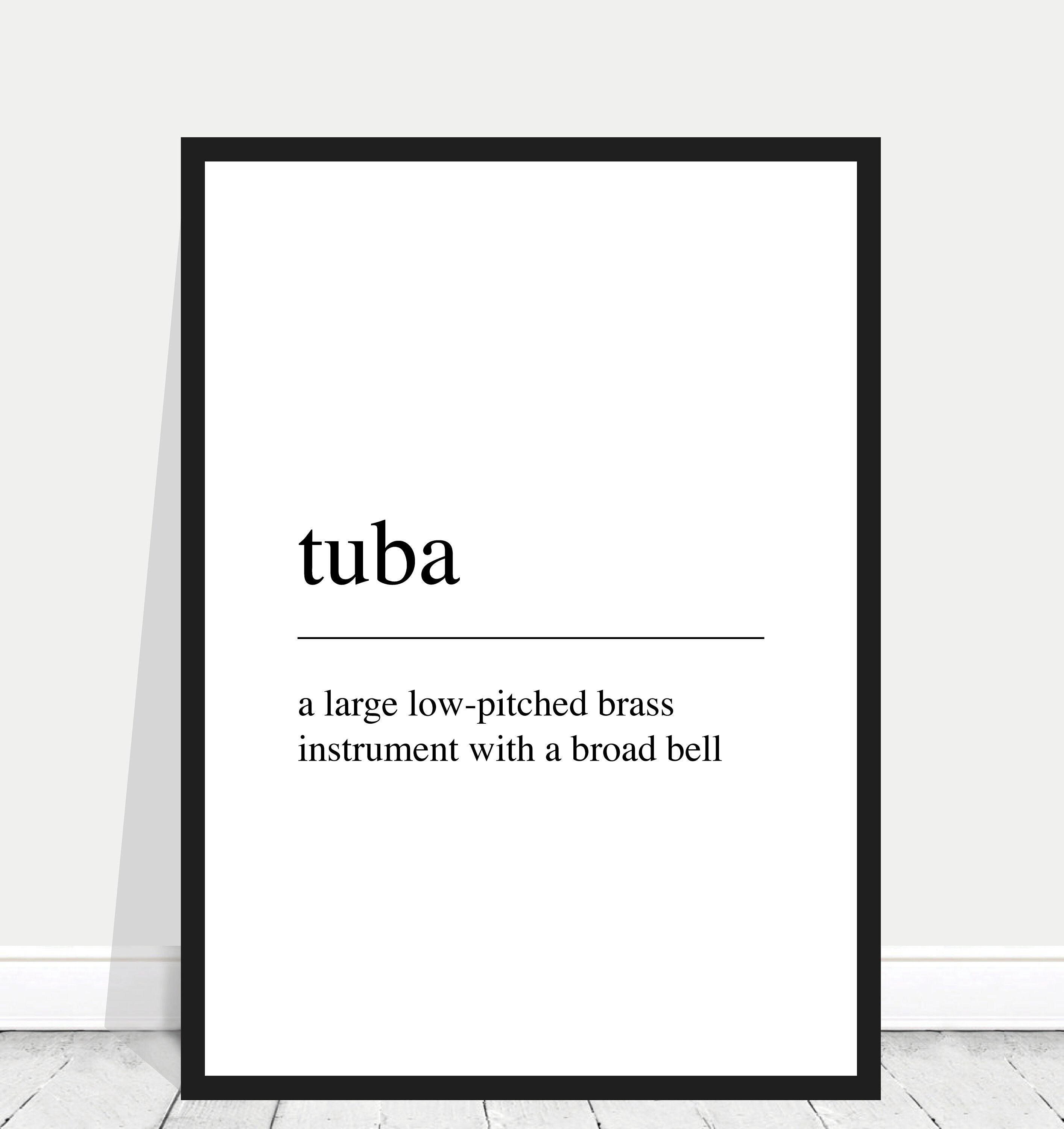 Tuba Definition / Tuba Printable / Tuba Instant Download / Etsy