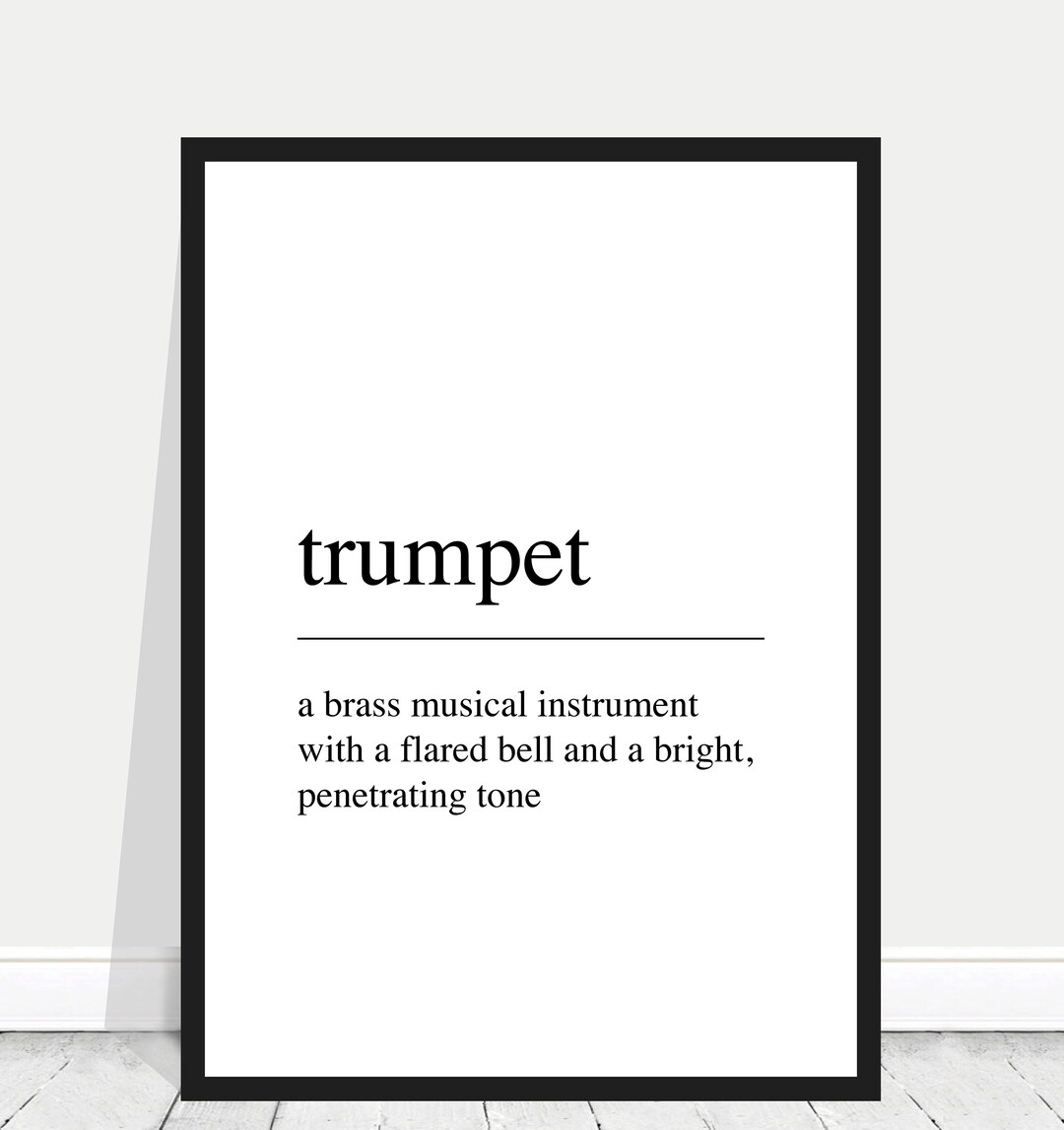 Trumpet Definition / Trumpet Printable / Trumpet Instant Etsy