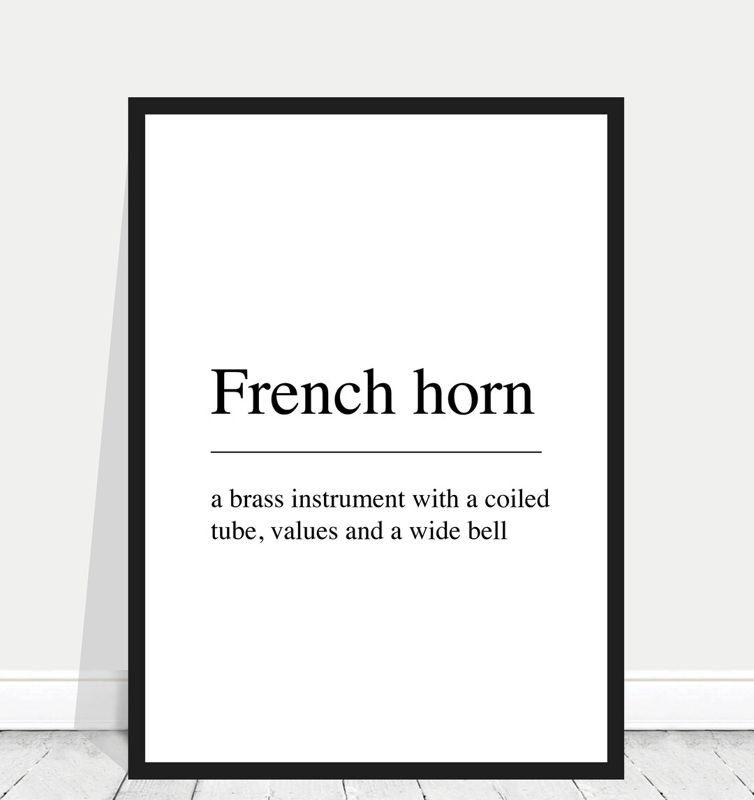 French Horn Definition / French Horn Printable / French Horn Etsy