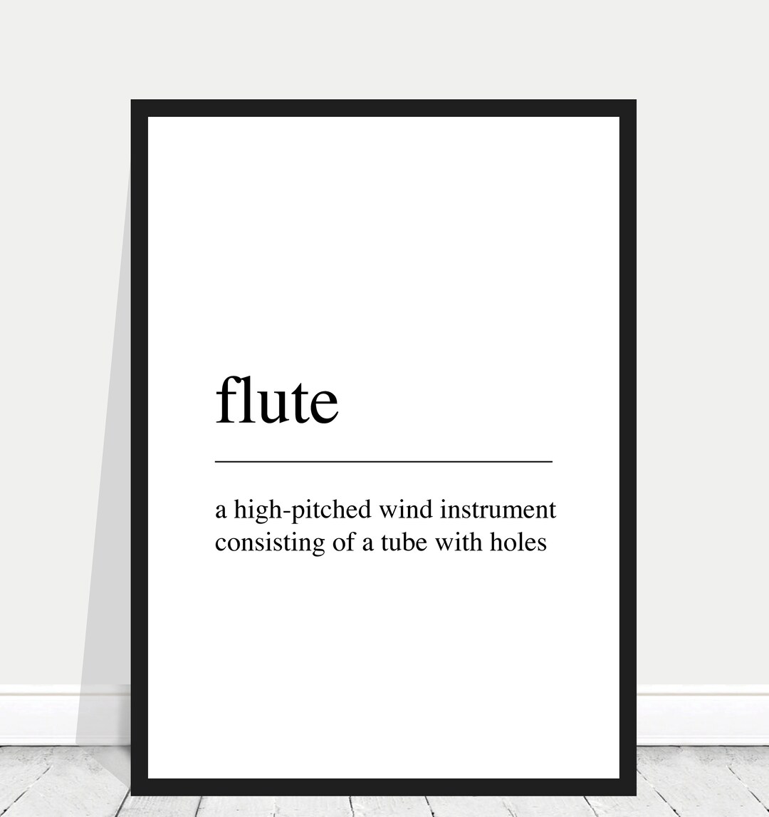 Flute Definition / Flute Printable / Flute Instant Download / Flute