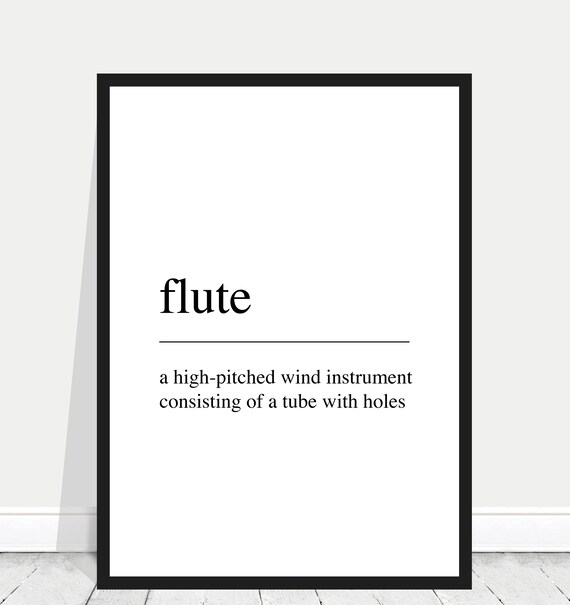 Flute Definition / Flute Printable / Flute Instant Download / Etsy