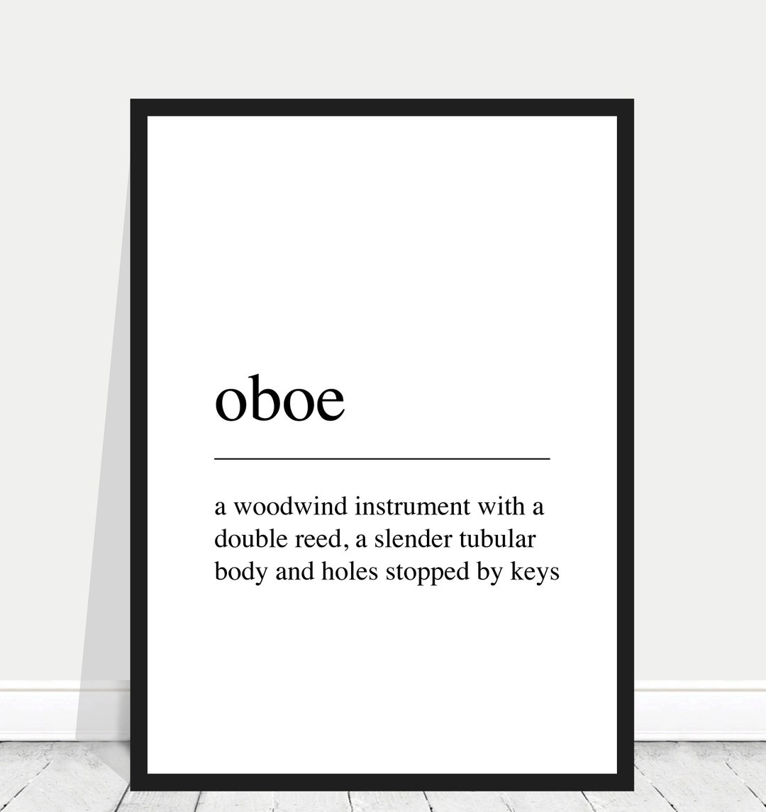 Oboe Definition / Oboe Printable / Oboe Instant Download / Oboe Teacher