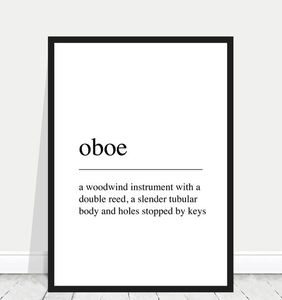 Oboe definition / Oboe printable / Oboe instant download / Etsy