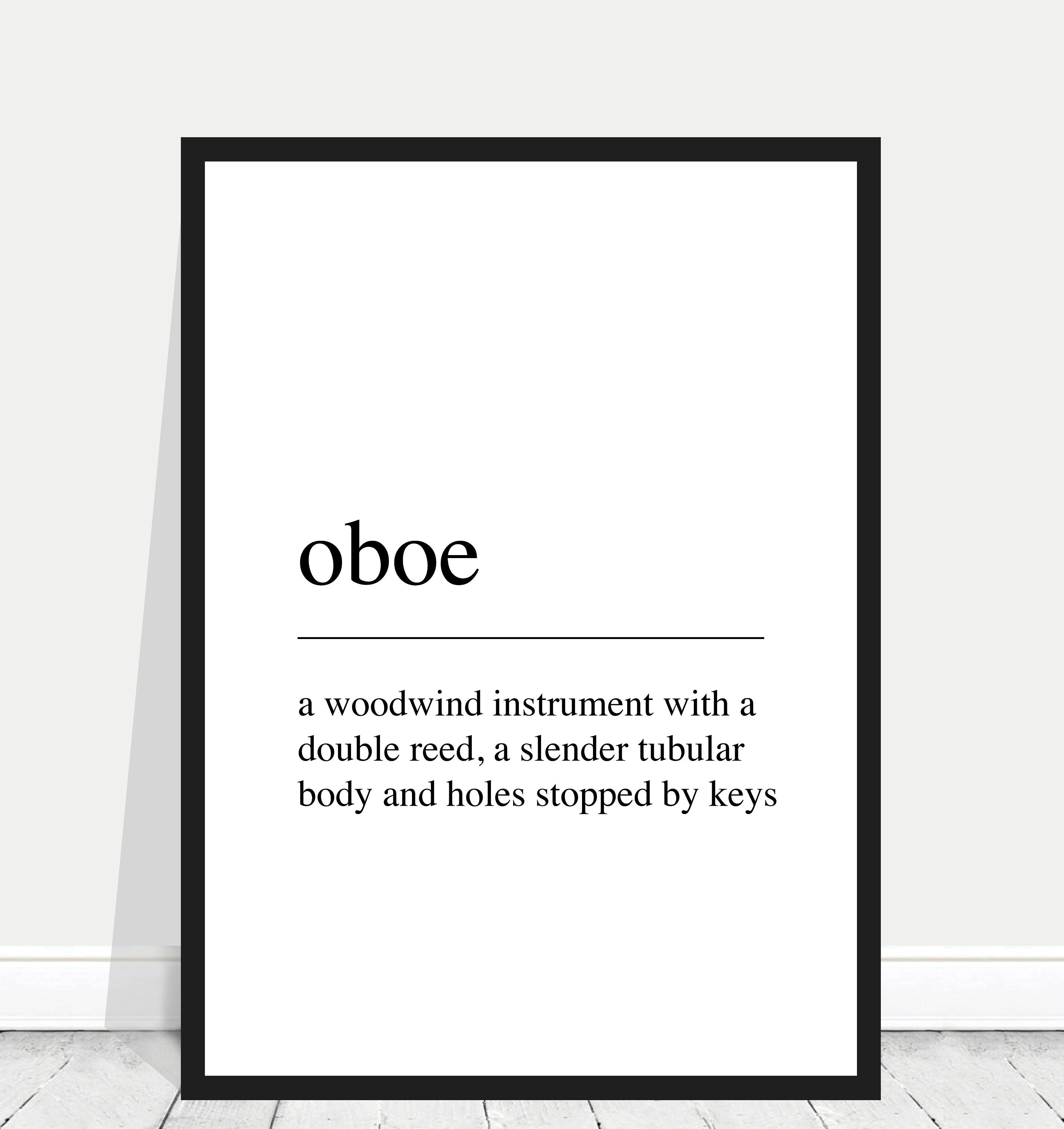 Oboe Definition / Oboe Printable / Oboe Instant Download / Oboe Teacher