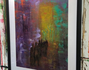 Abstract Acrylic Painting: "Enter The Kingdom" - Framed Prophetic Art (21.5"x 25.5")