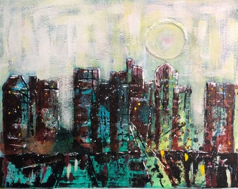 Phoenix, circa 1974-Finalist in The Art Room Gallery International "City" Exhibition