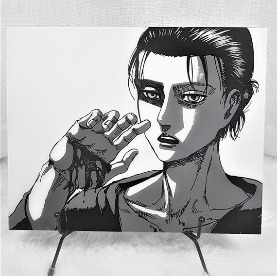 Custom Glass Painting with Manga Panel Background Art & Collectibles