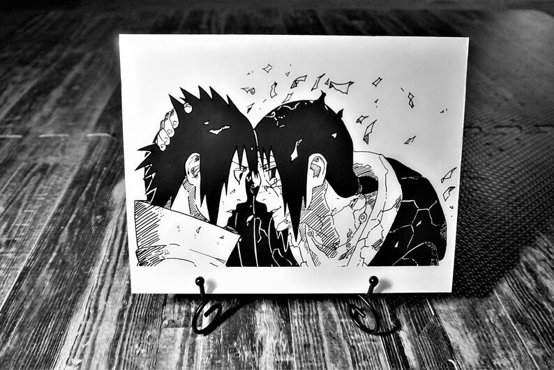 K&ouml;nnte beinhalten: Schwarzwei&szlig;-Illustration von zwei Anime-Charakteren mit langen schwarzen Haaren, die sich gegen&uuml;berstehen. Die Charaktere sind im Manga-Stil gezeichnet mit detaillierten Gesichtsausdr&uuml;cken und Kleidung.