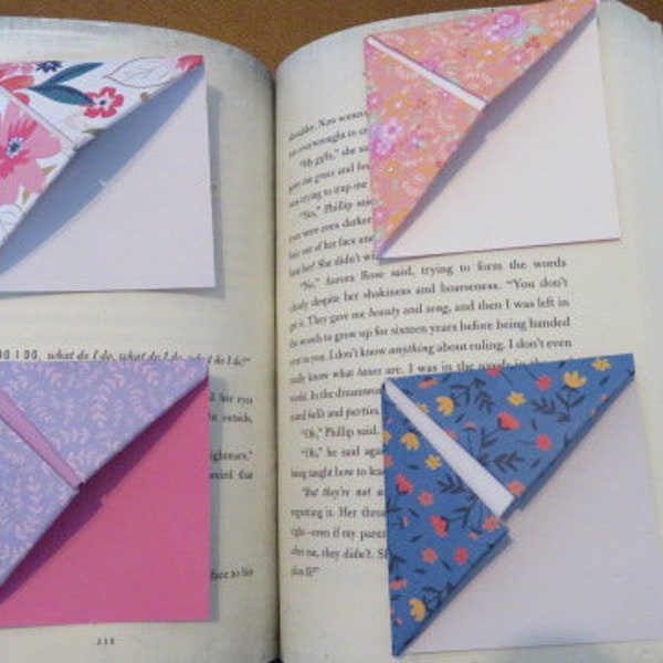 Floral / Girly / Pretty Corner Bookmarks