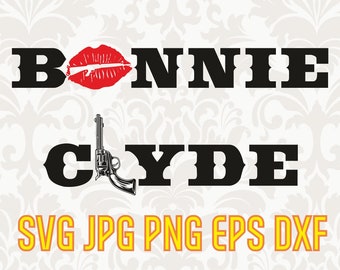 Download Bonnie And Clyde Svg Etsy