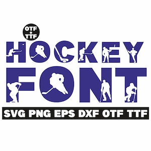 Hockey svg, fuente de hockey sobre hielo, letras de hockey, fuente deportiva svg, alfabeto deportivo, fuente del día del juego