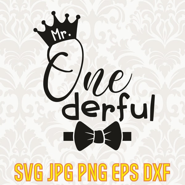 Mr one derful svg, first birthday svg, 1st birthday png, mr one derful svg