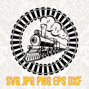 Silueta de tren vectorial, archivo de corte de transporte digital, diseño de cruce de ferrocarril