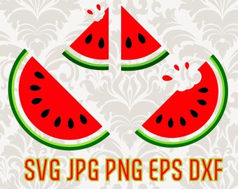 Watermelon Slice Svg Etsy