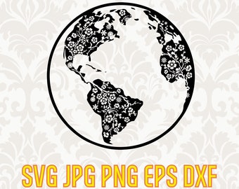 Download Flower Globe Svg Etsy