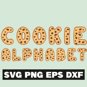 Galleta de avena svg, fuente de galleta, fuente para niños svg, alfabeto para niños, alfabeto para niños, letras de guardería, fuente de dona, alfabeto de dona