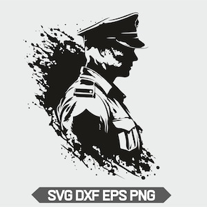 Policía svg, oficial de policía svg, delgada línea azul svg, clipart de aplicación de la ley, back the blue clipart