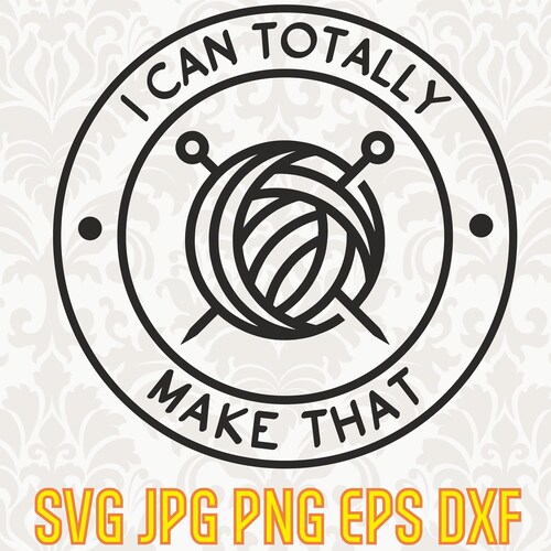 Knitting Svg Yarn Ball Silhouette Knitter Printable Clipart Etsy