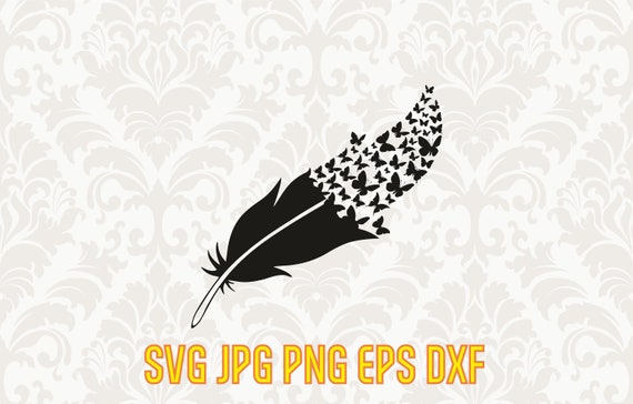 Download Butterfly feather svg clipart digital wedding butterflies ...