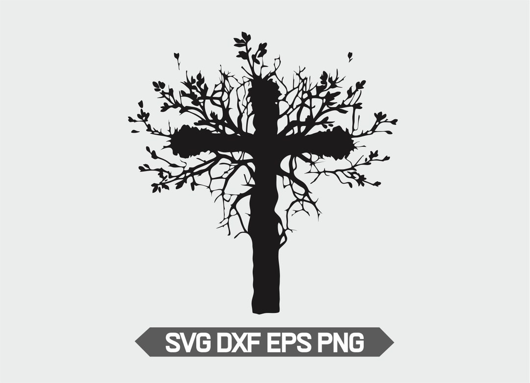 Christian Cross Svg Rooted Cross Svg Floral Cross Svg Faith - Etsy