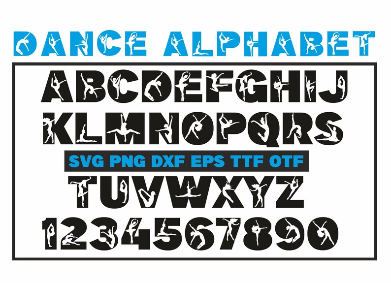 Dance Font Svg Dance Svg Dance Letters Gift for Dancer Etsy
