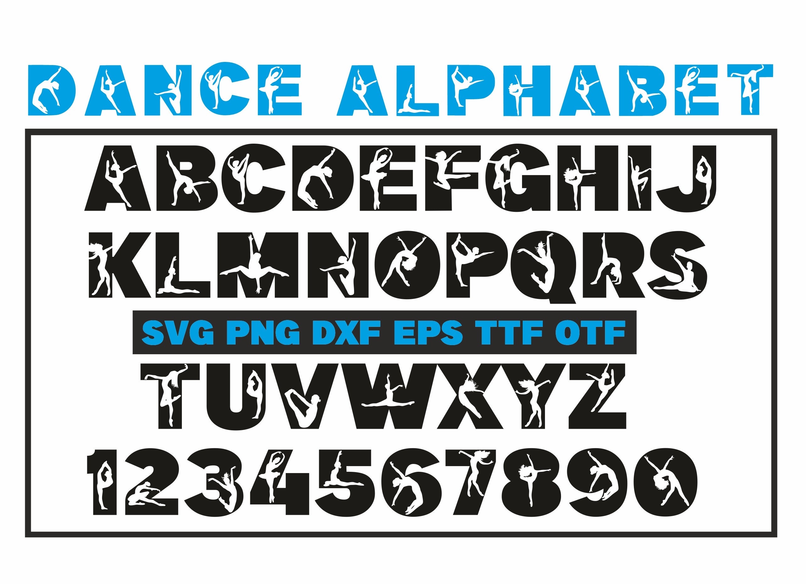 Dance Font Svg Dance Svg Dance Letters Gift for Dancer - Etsy Denmark