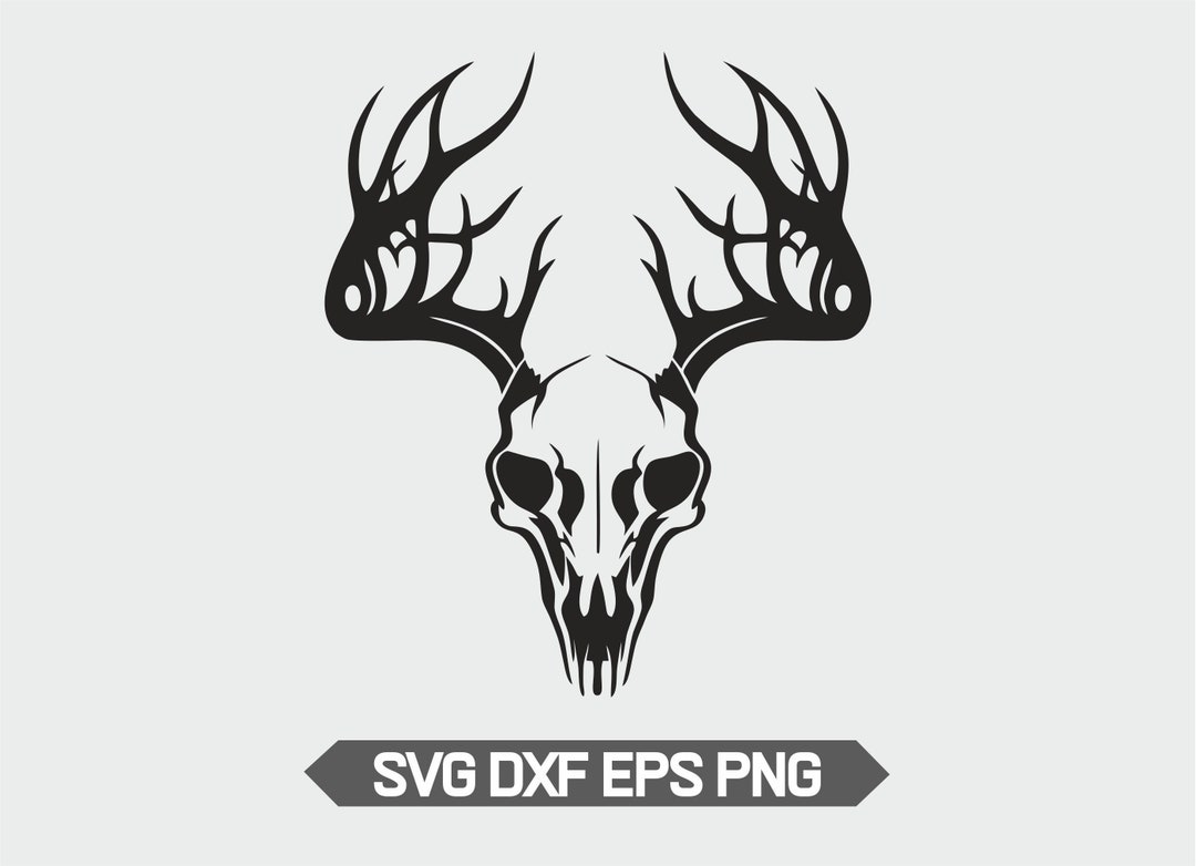 Deer Skull Svg, Deer Head Svg, Hunting Svg, Animal Skull Png, Skeleton