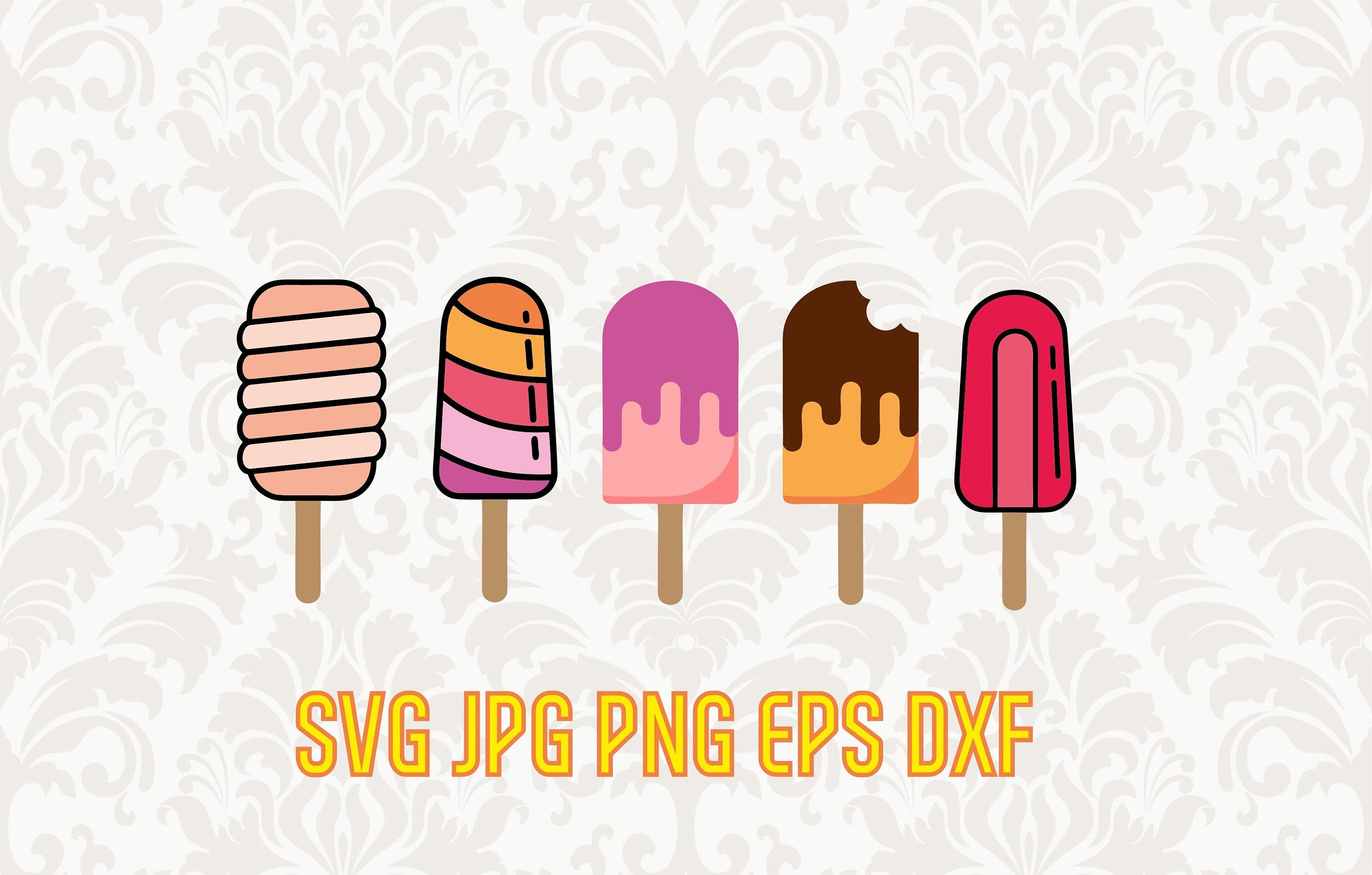 Popsicle svg silhouette summer ice cream svg cut file Etsy