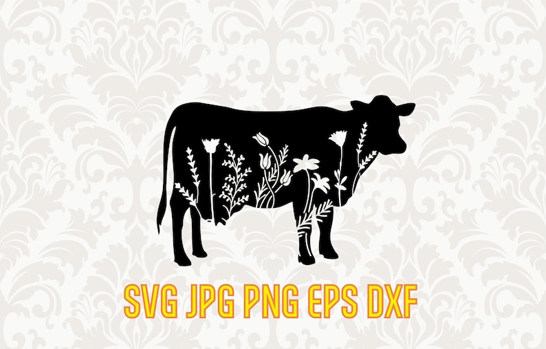 Download Rooster Floral Design Cattle Svg Printable Farm Cow Clipart Floral Cow Svg Vector Heifer Clipart Farm Animal Design Art Collectibles Drawing Illustration Vadel Com