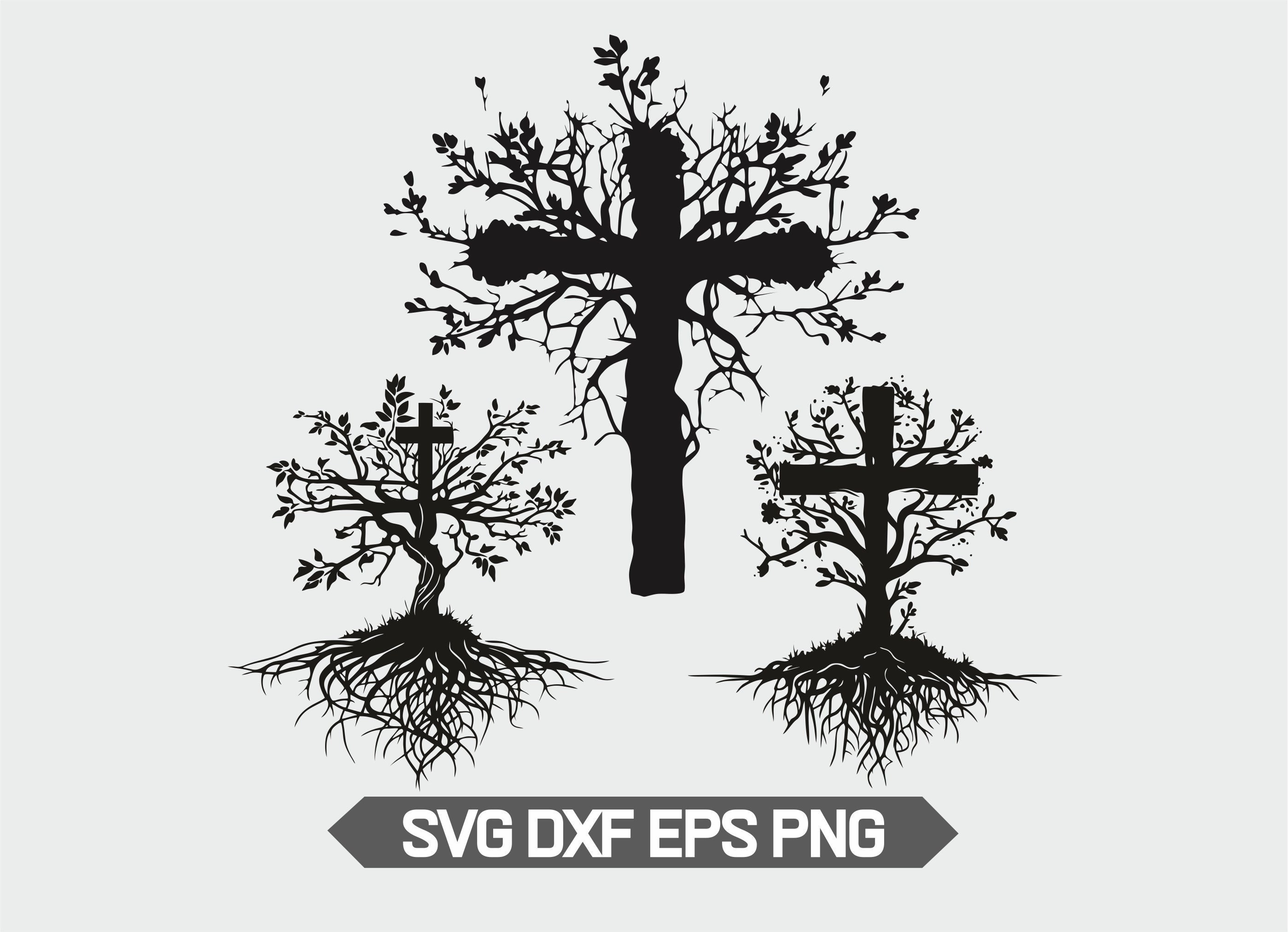 Christian Cross Svg Rooted Cross Svg Floral Cross Svg Faith - Etsy