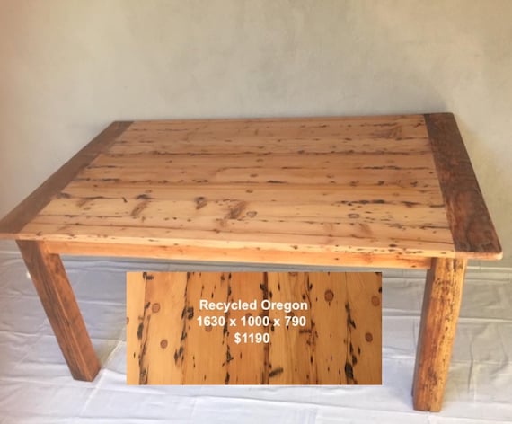 Recycled Oregon Hand Crafted Dining Table