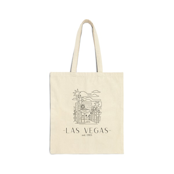 Las Vegas Canvas Tote - Perfect Travel Gift & Souvenir Tote Bag for any occasion
