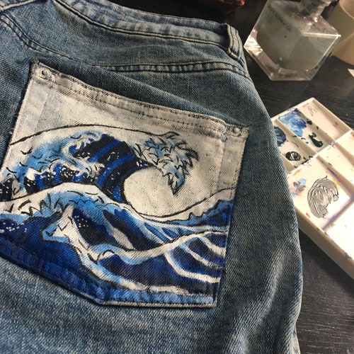 Custom Hand Painted Vintage Levi's Jeans