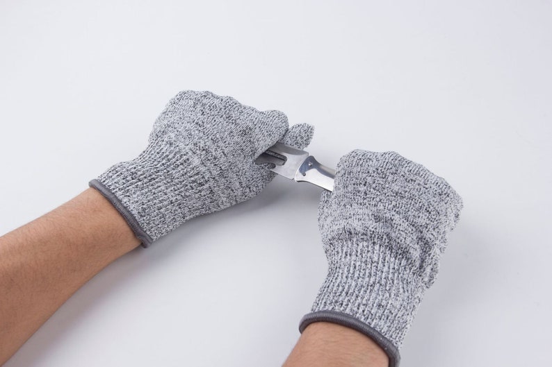 1 Pair Metal Mesh Anti-cut Safety Gloves Stainless Steel Wire Cut-Resistant UK