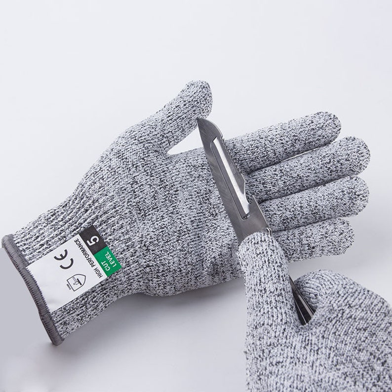 1 Pair Metal Mesh Anti-cut Safety Gloves Stainless Steel Wire Cut-Resistant UK
