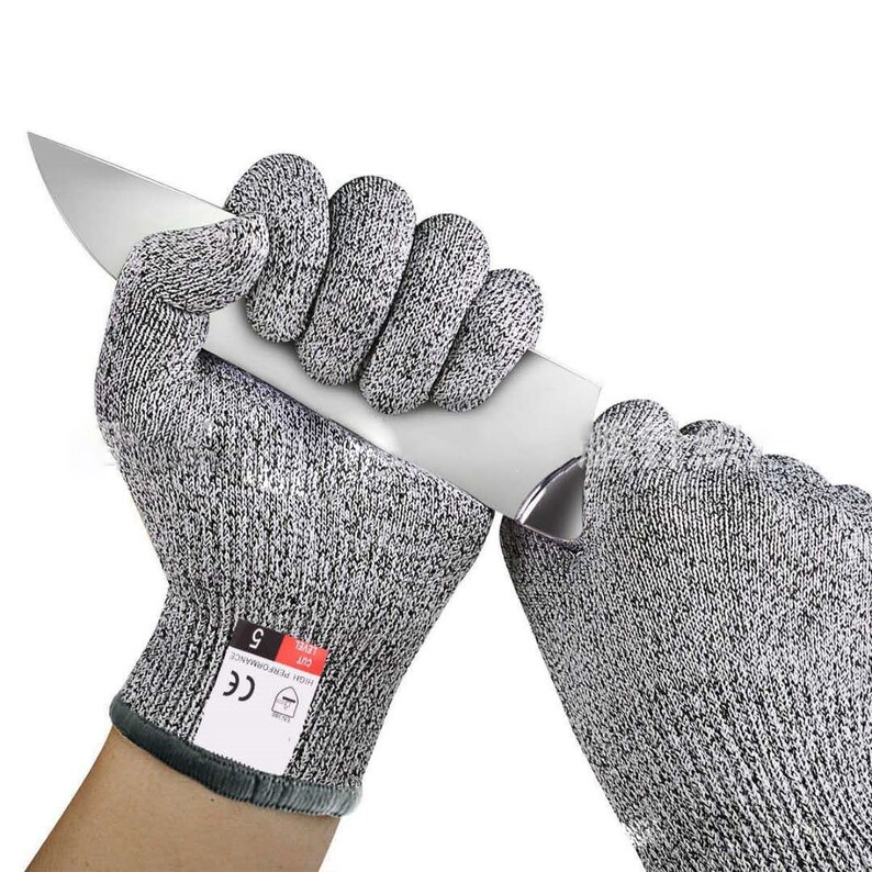 1 Pair Metal Mesh Anti-cut Safety Gloves Stainless Steel Wire Cut-Resistant UK