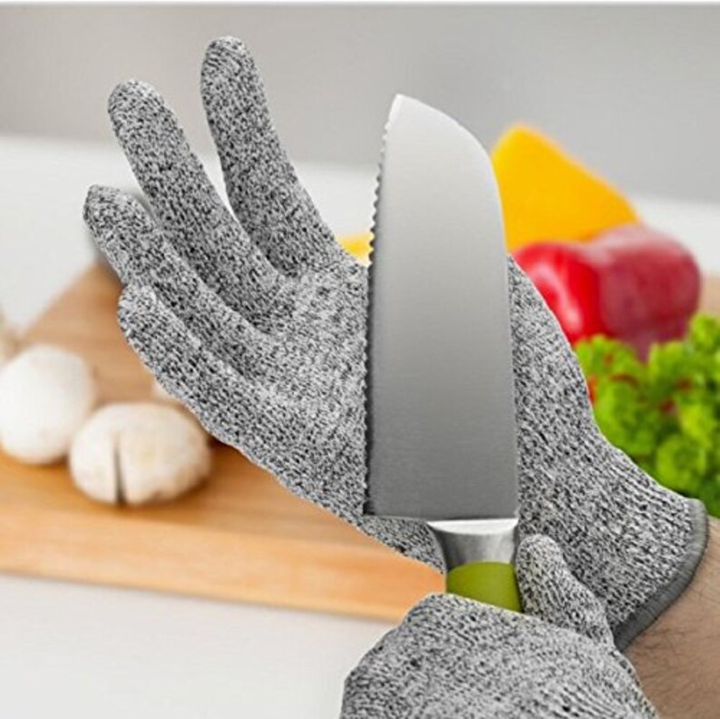 1 Pair Metal Mesh Anti-cut Safety Gloves Stainless Steel Wire Cut-Resistant UK