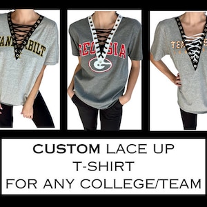 Lace up Graphic Tee - Etsy