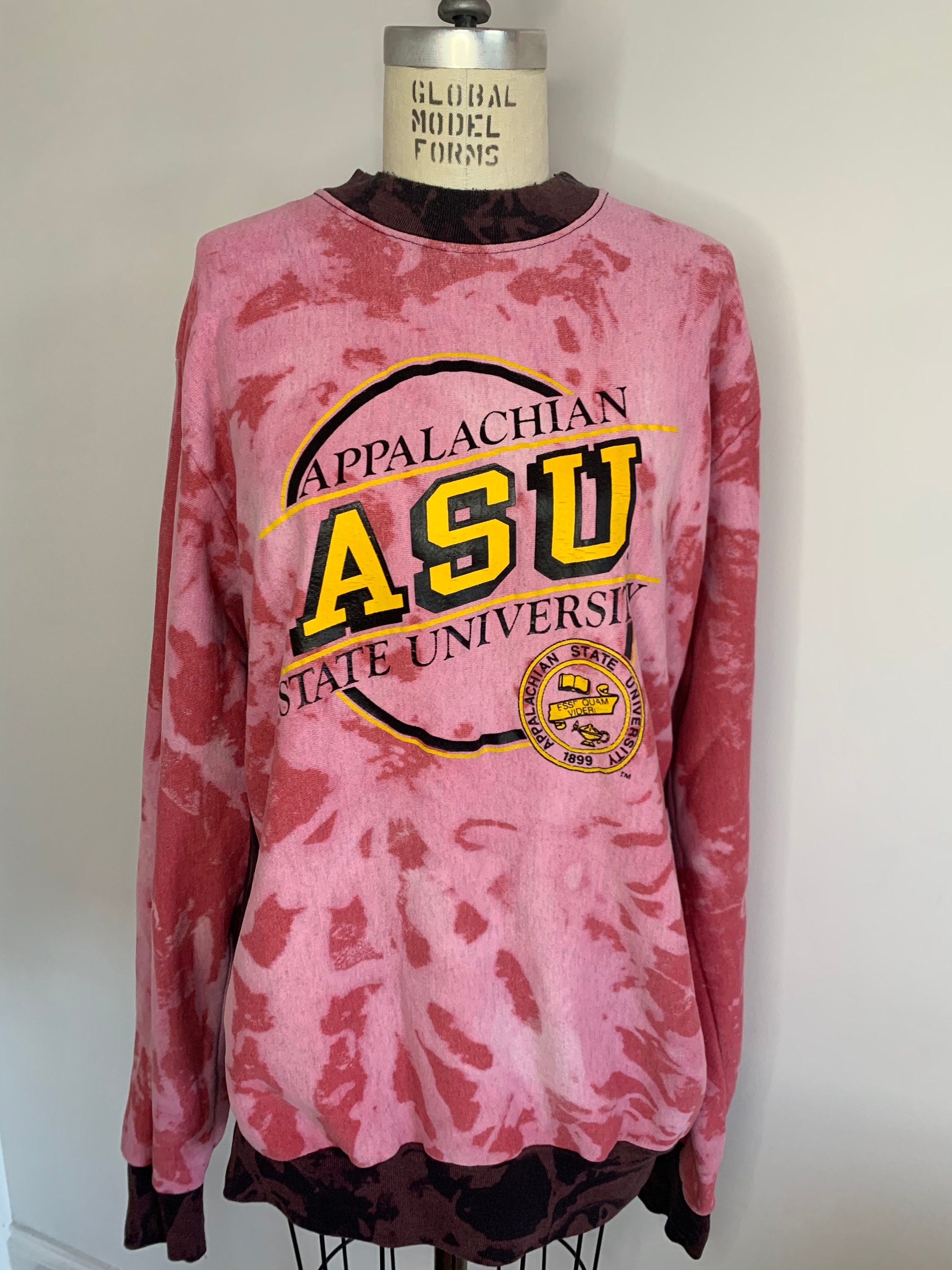 Appalachian State University Sweatshirt Bleached Tailgate Etsy