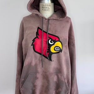 Stadium Athletics Mens Medium Red Louisville Cardinals University Hoodie  Sweater