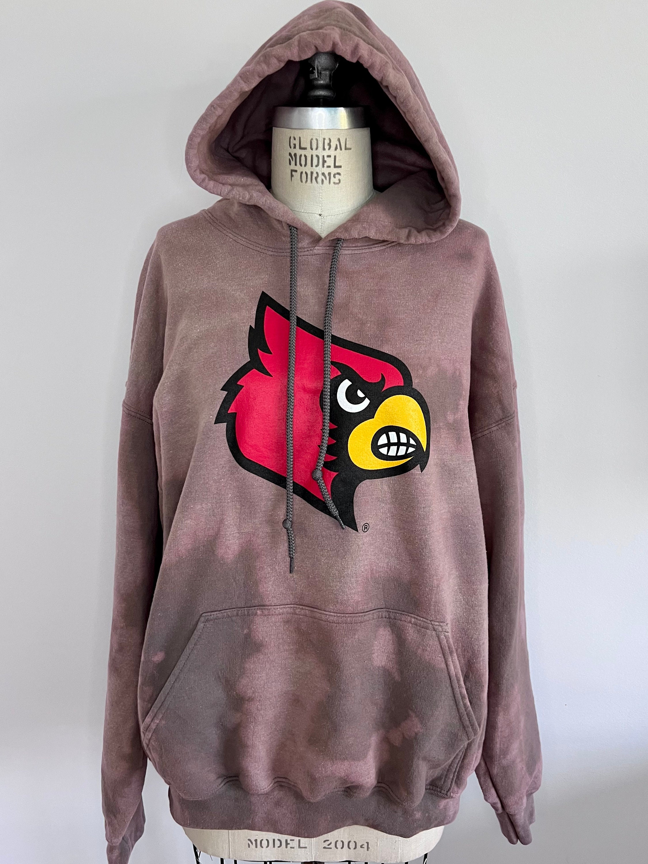 ShopCrystalRags University of Louisville, Cardinals, One of A Kind Vintage Sweatshirt with Crystal Star Design