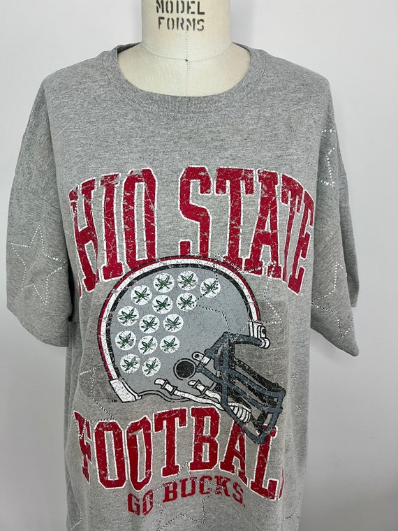 Distressed State Of Ohio Outline Sports Fan Tailgate T-Shirt Distressed State Of Ohio Outline Sports Fan Tailgate T-Shirt