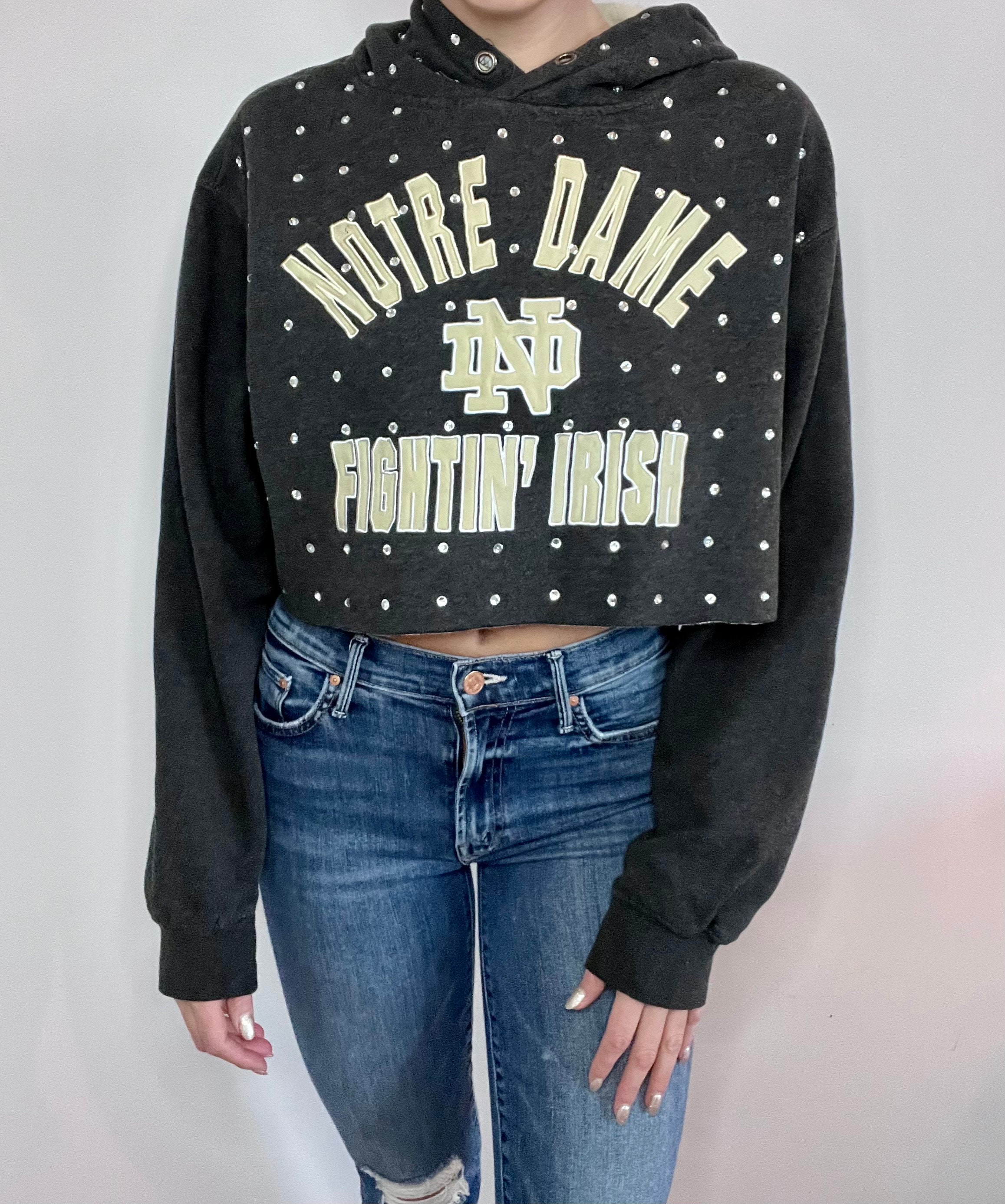 notre dame crop sweatshirt