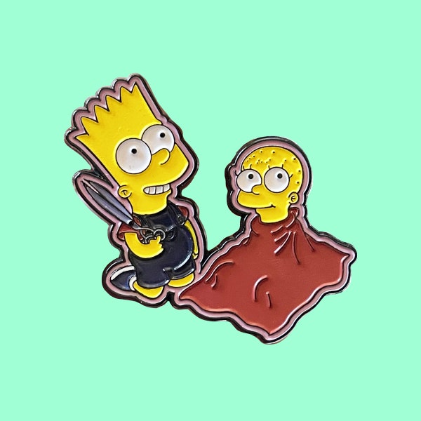 The Simpsons Who's cuter now 1.75" Enamel Pin