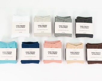 Anti pressure cuffs Stockings Organic cotton sock made in Spain by Evermine Cotton Socks Plain colors Socks Socks
