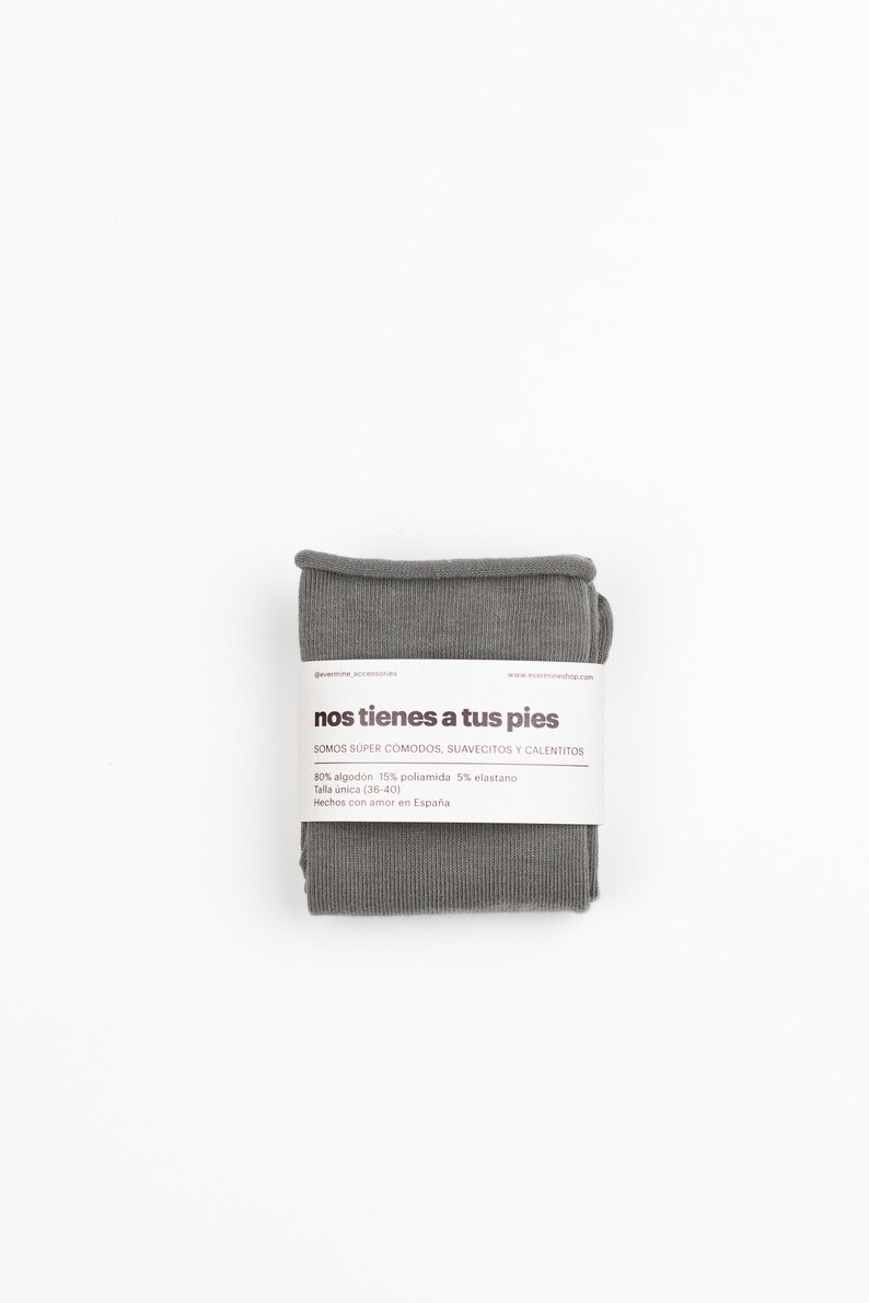 Anti pressure cuffs Stockings Organic cotton sock made in Spain by Evermine Cotton Socks Plain colors Socks Socks
