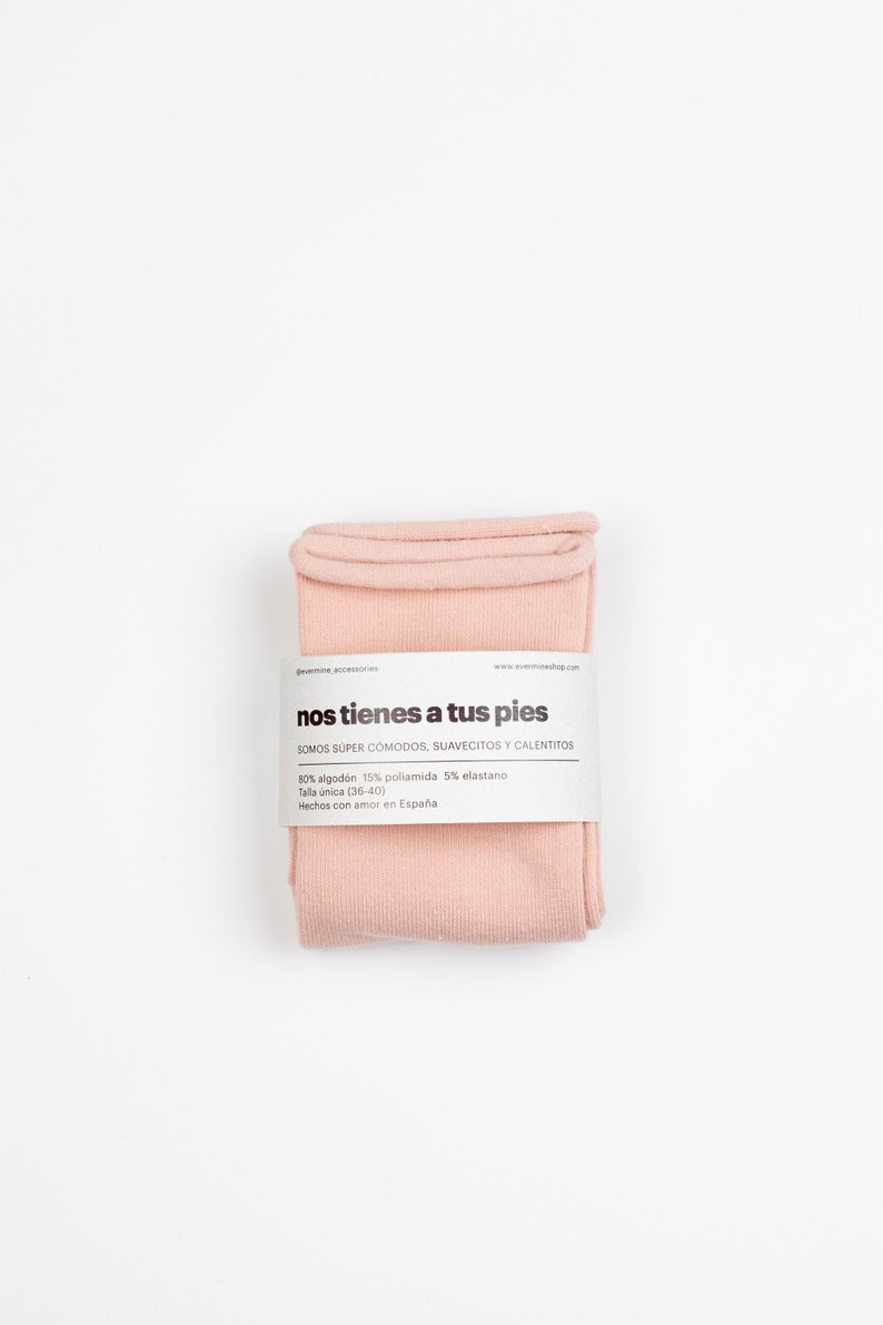 Anti pressure cuffs Stockings Organic cotton sock made in Spain by Evermine Cotton Socks Plain colors Socks Socks